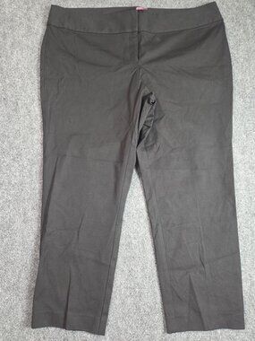 Alfani Womens Black Pull-On Pants 22WP Cotton Blend